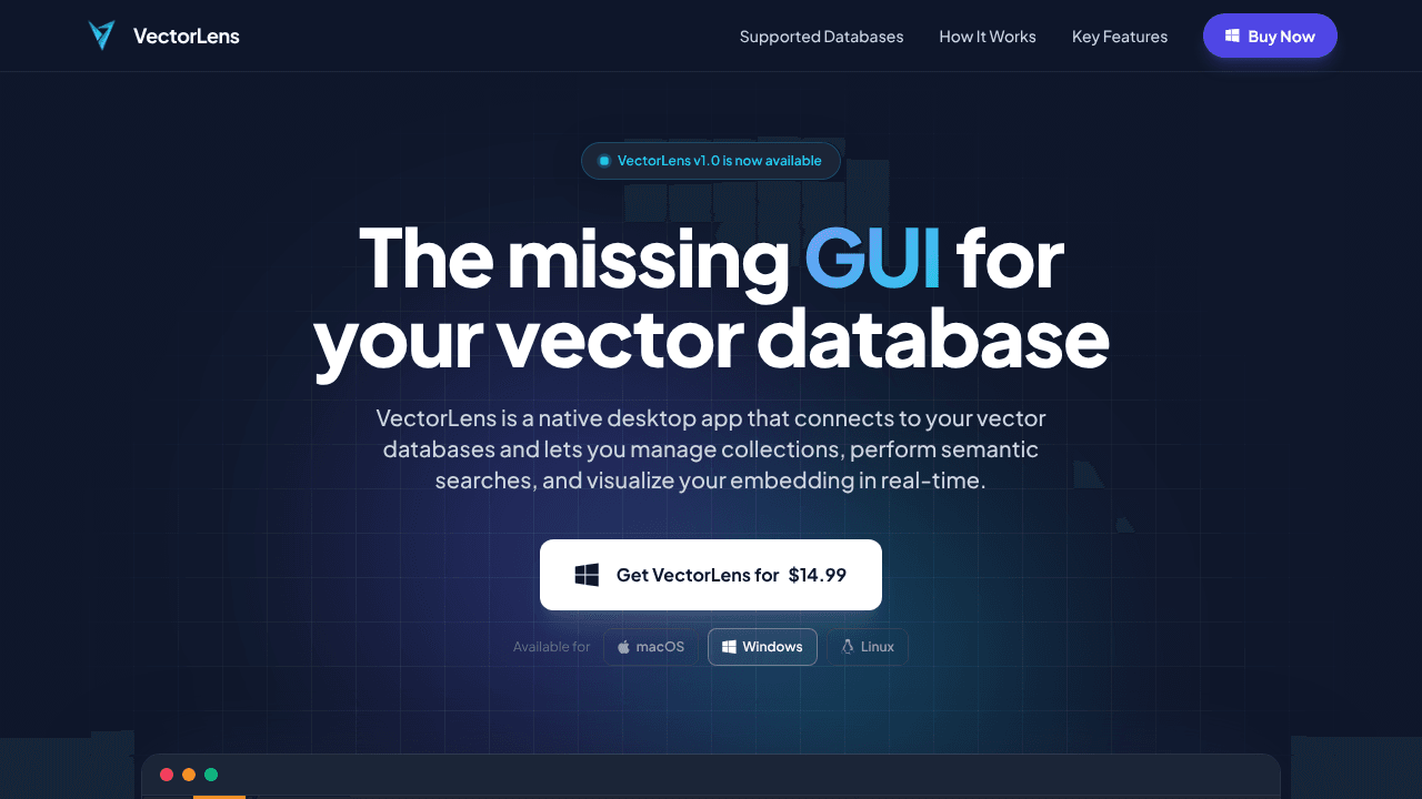 VectorLens — The Vector Database GUI
