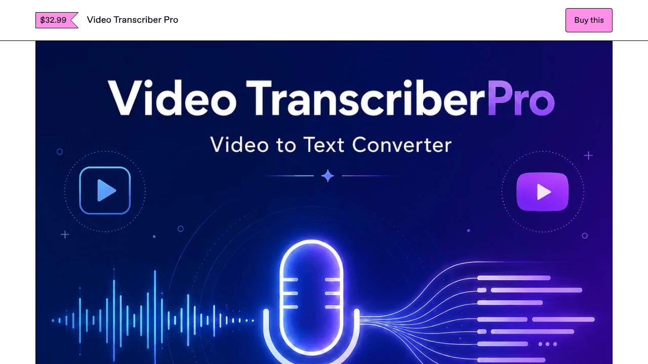 Video Transcriber Pro