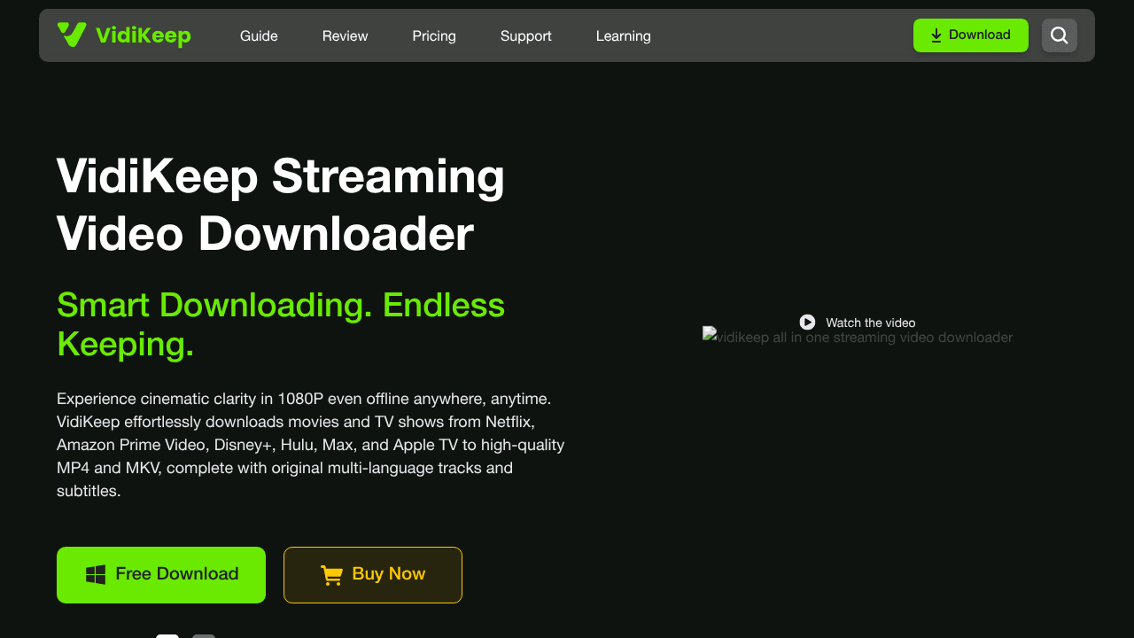 VidiKeep Streaming Video Downloader