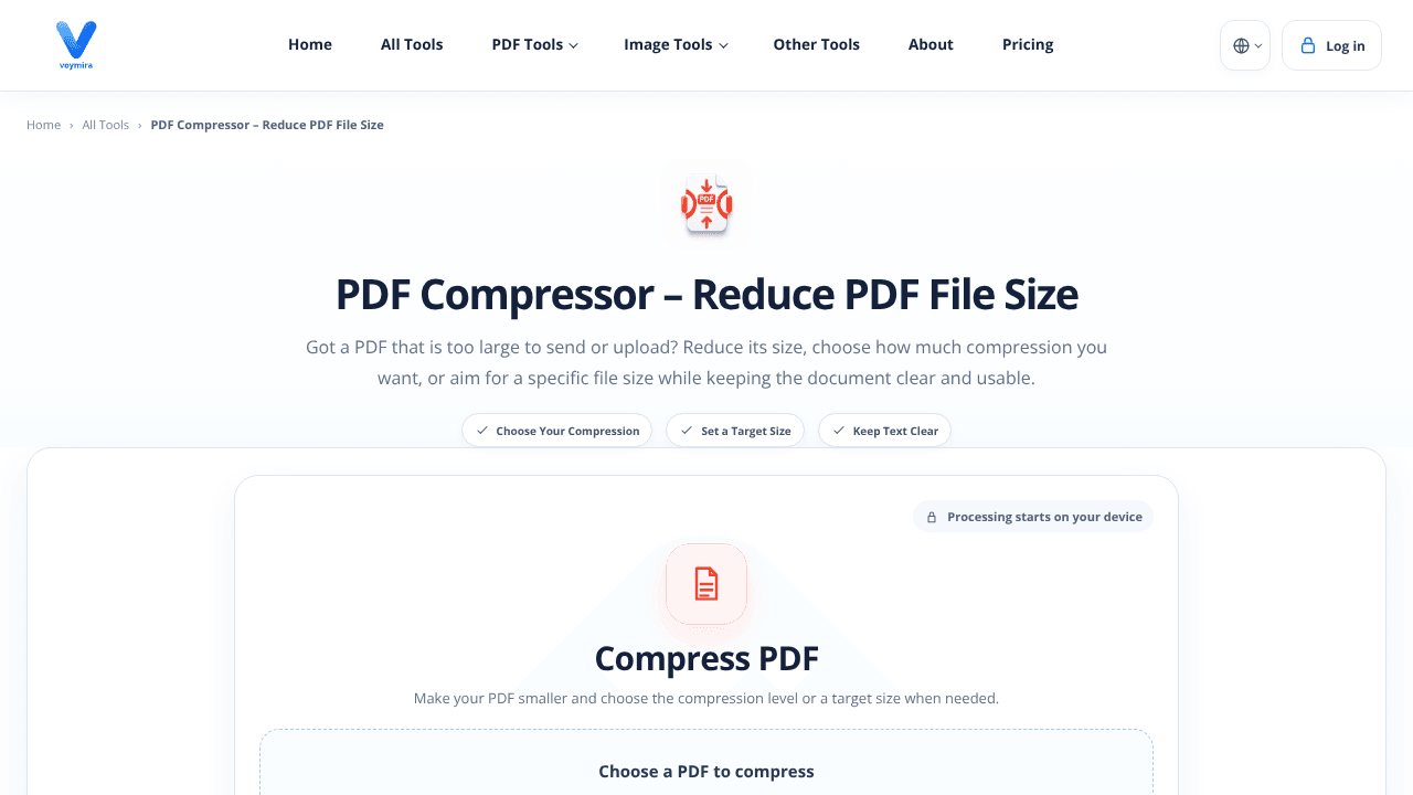 Voymira PDF Compressor