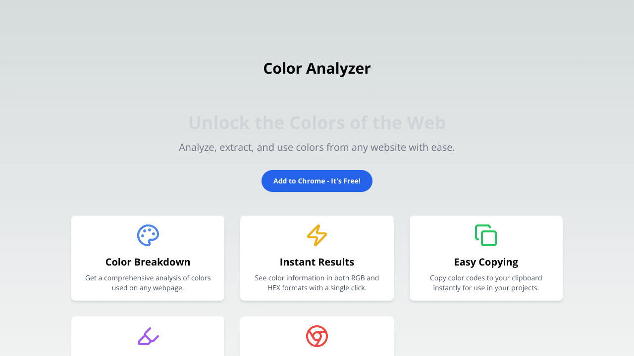 Website Color Analyzer Chrome Extension