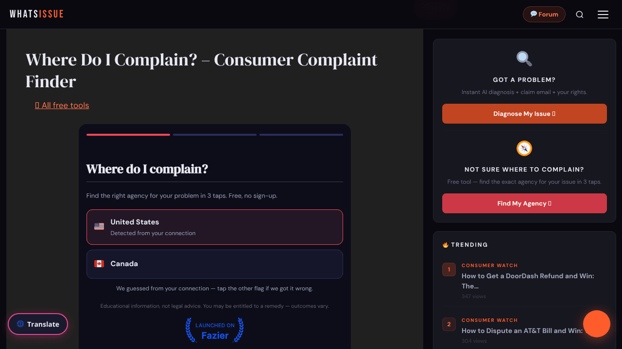 Where Do I Complain?