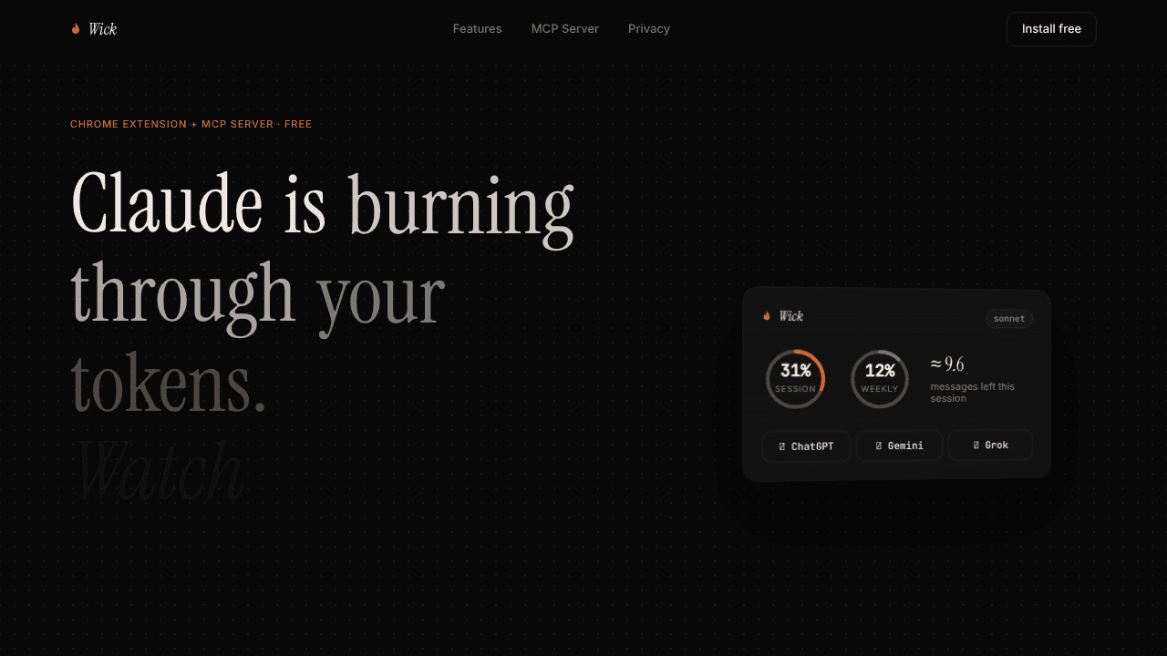 Wick website screenshot