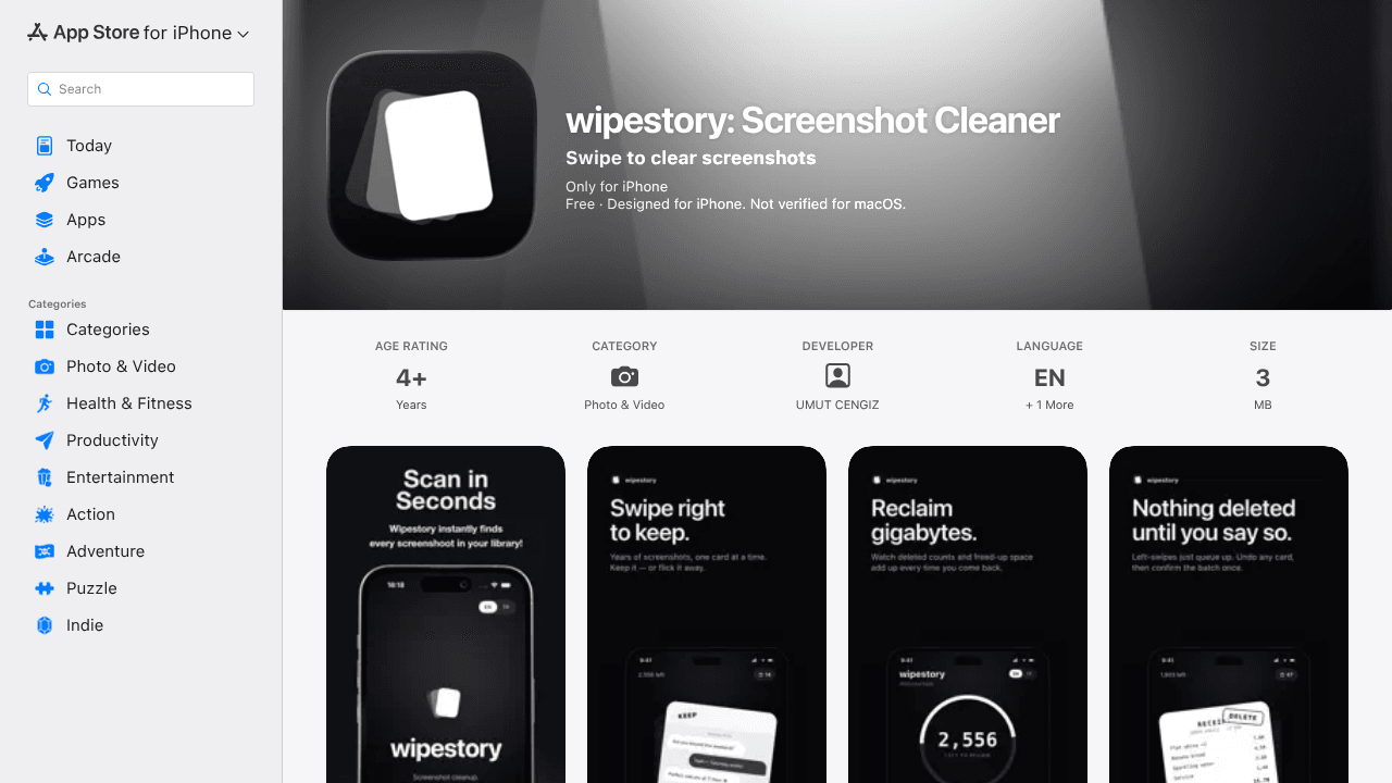 Wipestory