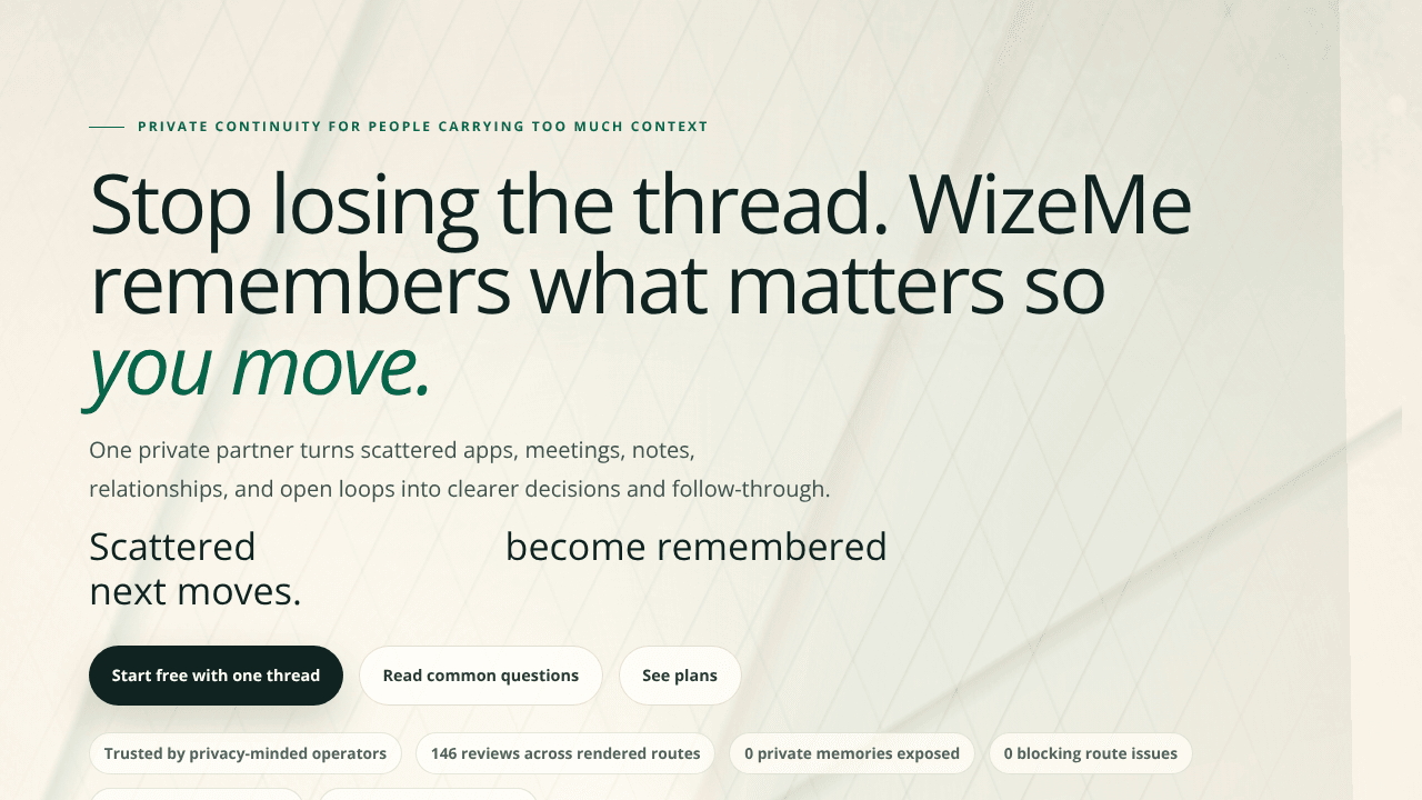 WizeMe.APP: Personal Life Partner OS