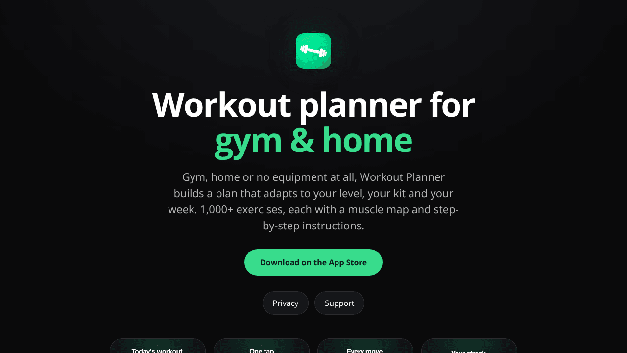 Workout Planner - Gym & Home