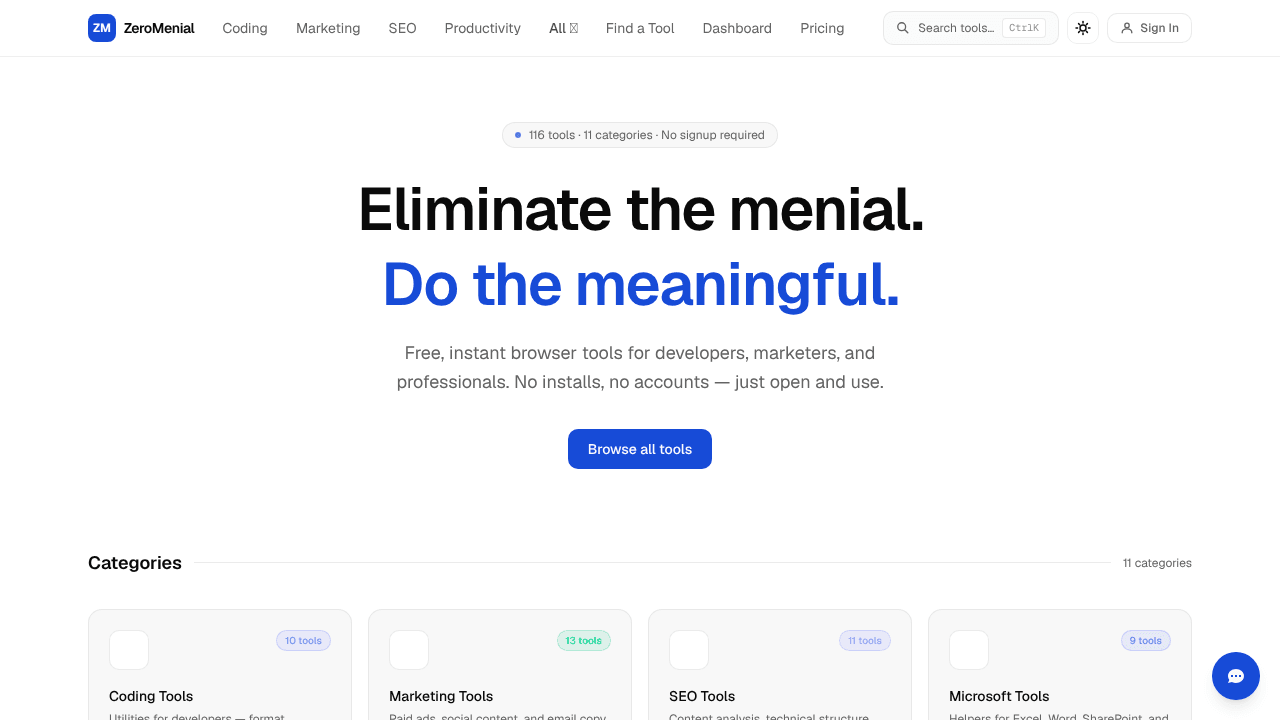 ZeroMenial