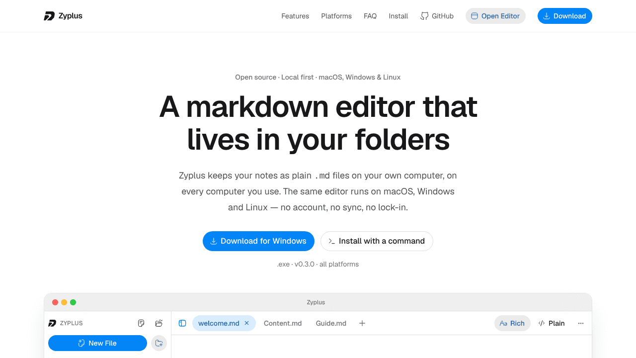 Zyplus website screenshot